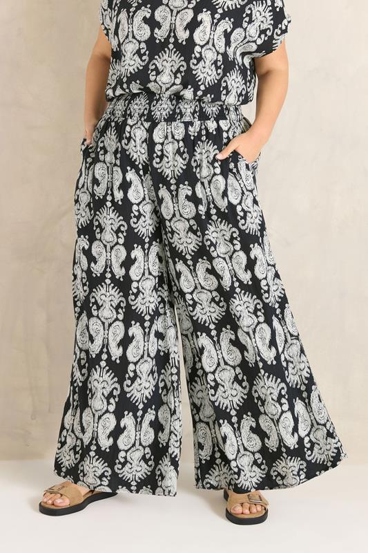 EVANS Plus Size Black Abstract Print Set | Evans 4