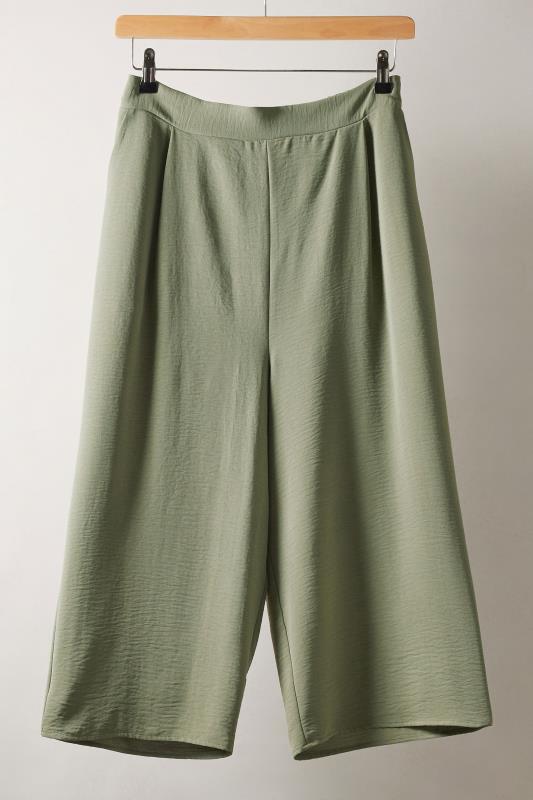 EVANS Plus Size Khaki Green Culottes | Evans  6
