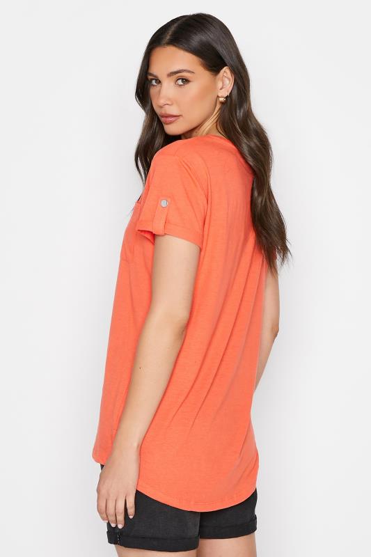 Tall Women's LTS Orange Short Sleeve Pocket T-Shirt | Long Tall Sally 3