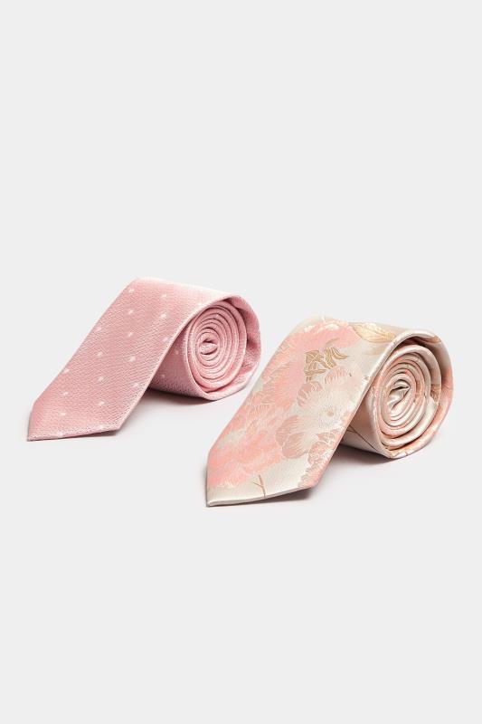 BadRhino Pink 2 PACK Floral & Dot Print Ties | BadRhino 2