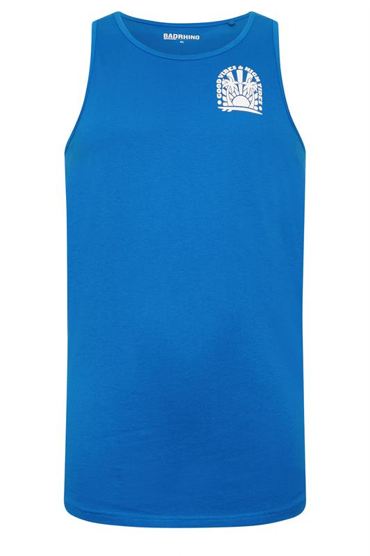 BadRhino Big & Tall Blue 'Good Vibes High Tides' Vest Top | BadRhino 7