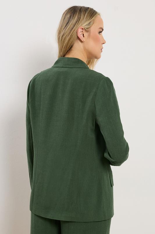 LTS Tall Women's Dark Green Linen Blazer | Long Tall Sally 4