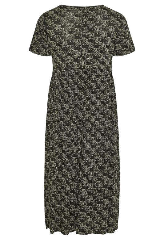 Curve Black Swirl Print Pocket Maxi Dress | Yours Clothing 7