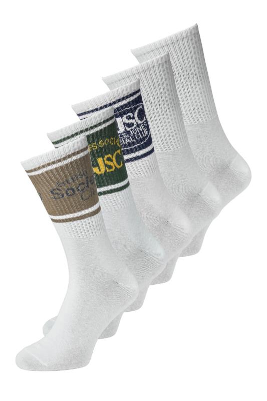 JACK & JONES White 5 Pack Club Tennis Socks 1