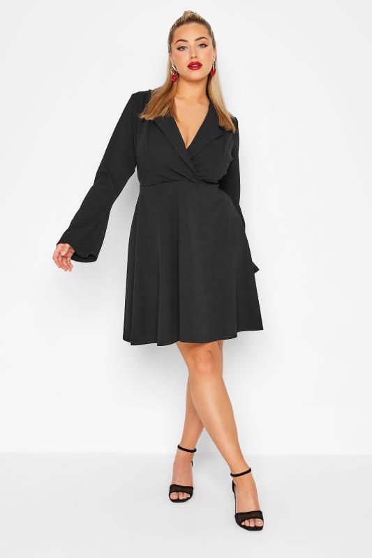 LIMITED COLLECTION Plus Size Black Blazer Dress | Yours Clothing 2