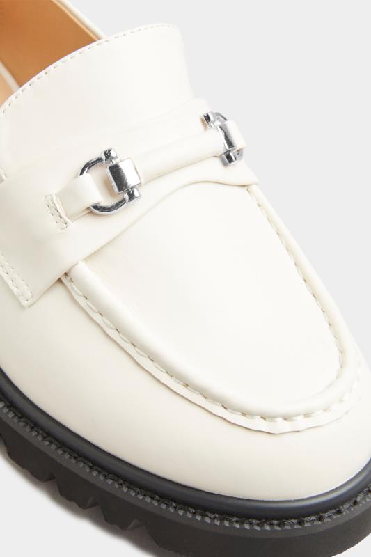 LIMITED COLLECTION Plus Size Cream Chunky Saddle Loafers In Extra Wide EEE Fit | Yours Clothing 5