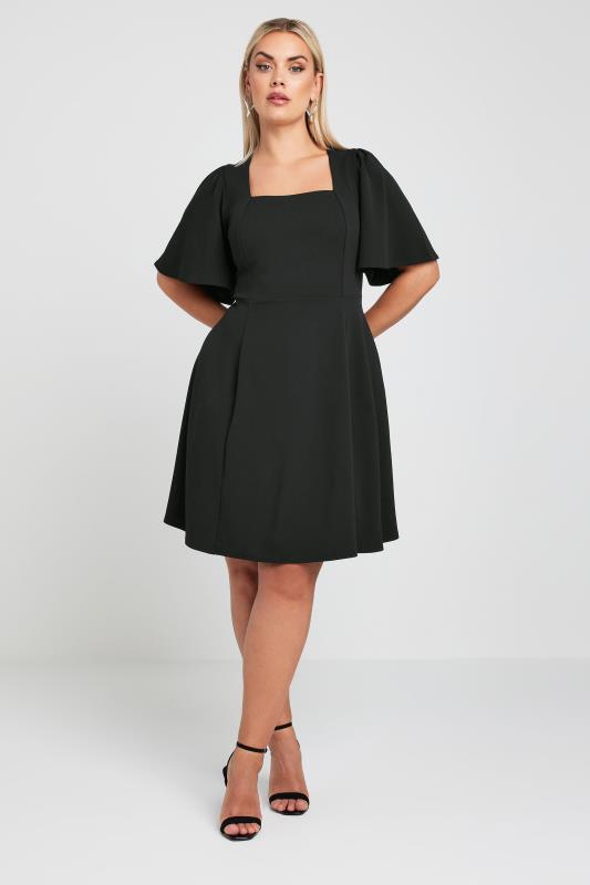  LIMITED COLLECTION Curve Black Angel Sleeve Mini Dress