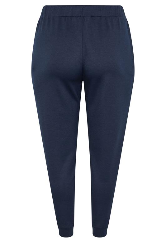 EVANS Plus Size Navy Luxe Zip Pocket Joggers | Evans 6