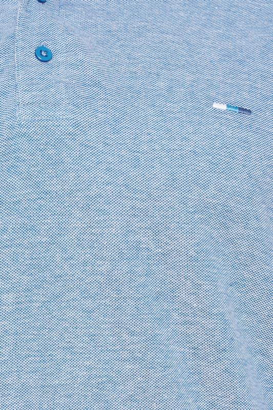 BadRhino Big & Tall Blue Birdseye Polo Shirt | BadRhino 2