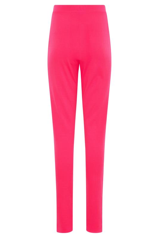 LTS Tall Bright Pink Split Front Slim Trousers_BK.jpg