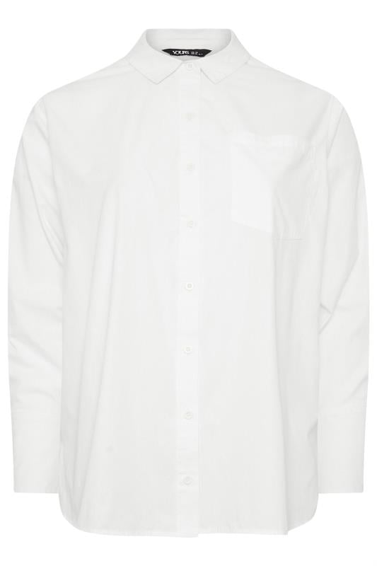 YOURS Plus Size White Oversized Cotton Shirt | Yours Clothing 6