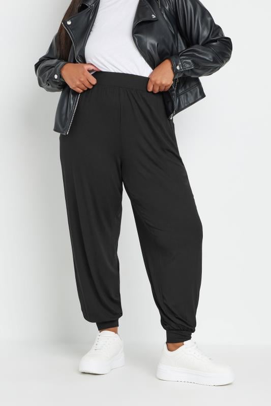  YOURS Curve Black Cuffed Harem Joggers