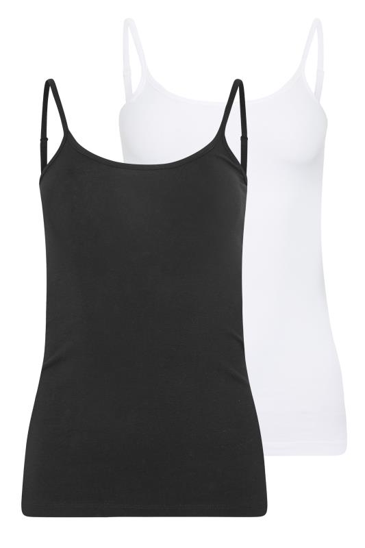 2 PACK Petite Black & White Cami Vest Tops 2