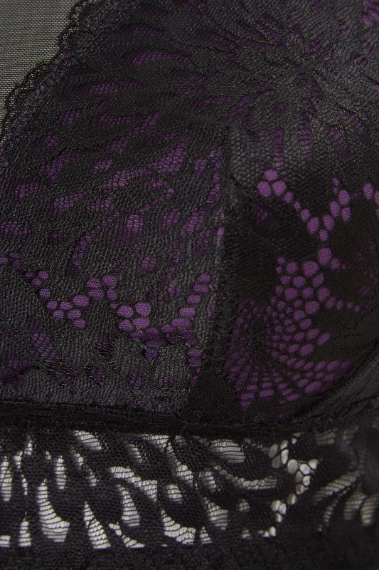 Curve Purple & Black Lace Mesh Front Boudoir Bralette_S.jpg