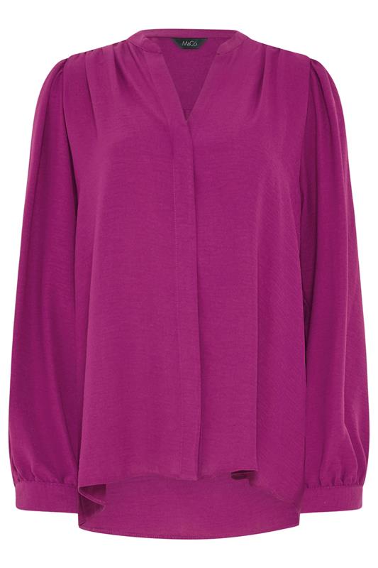 M&Co Pink Notch Neck Blouse | M&Co 5