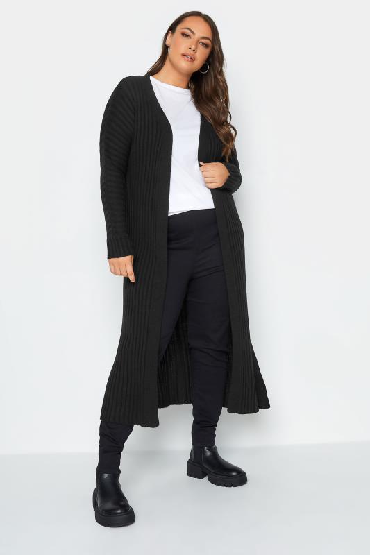 Plus Size Black Maxi Cardigan | Yours Clothing 2
