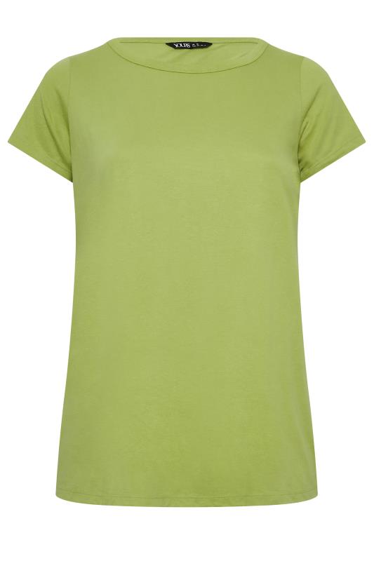 YOURS Curve Plus Size 3 PACK Green & Blue Essential T-Shirts | Yours Clothing  10