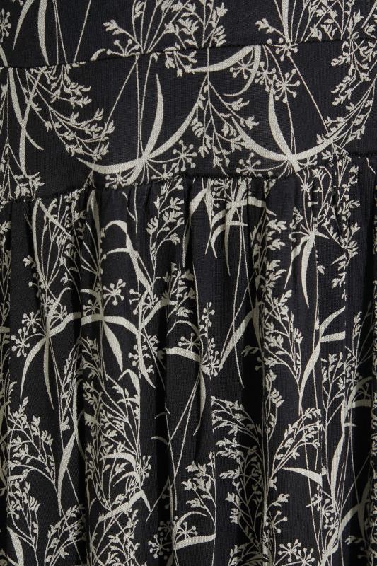 LTS Tall Black Floral Print Striped Maxi Dress | Long Tall Sally 4