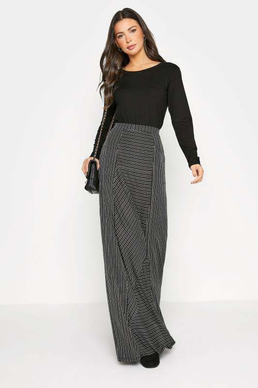 LTS Black Asymmetric Stripe Maxi Skirt_B.jpg