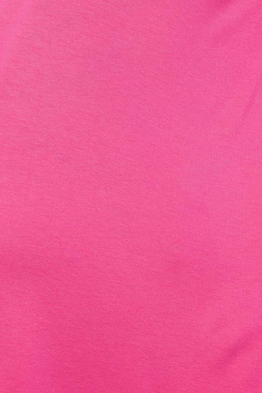 BUMP IT UP MATERNITY Plus Size Pink Cold Shoulder Split Hem Top | Yours Clothing 6