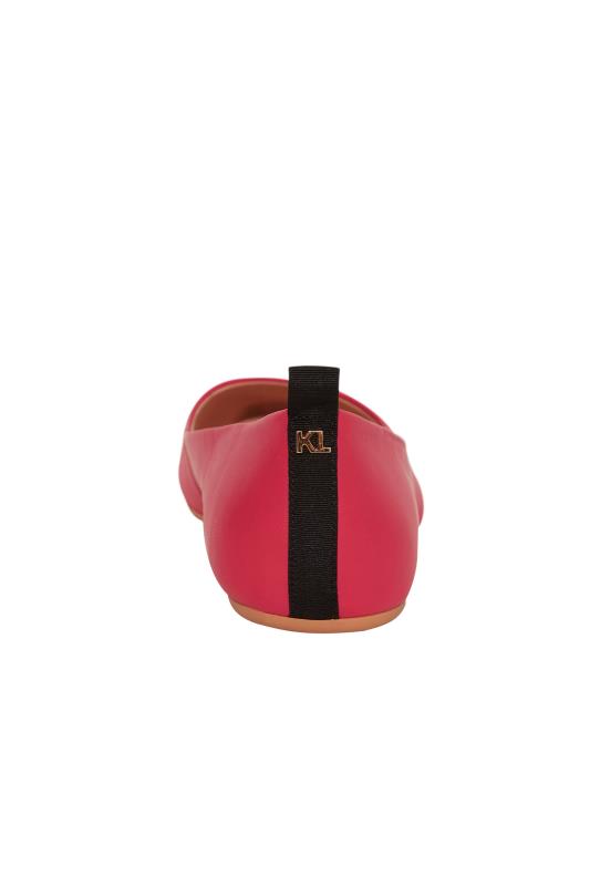 KARL LAGERFELD PARIS Pink Vada Ballerina Flat Shoes 3