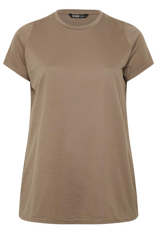 YOURSET 3 PACK Plus Size Mocha Brown & Pink Core T-Shirts | Yours Clothing 11