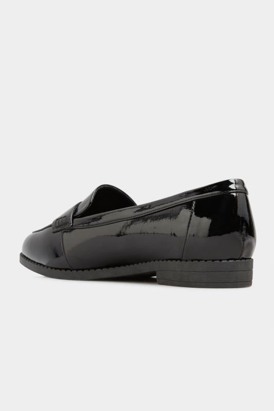 Black Patent Loafers In Extra Wide EEE Fit 4