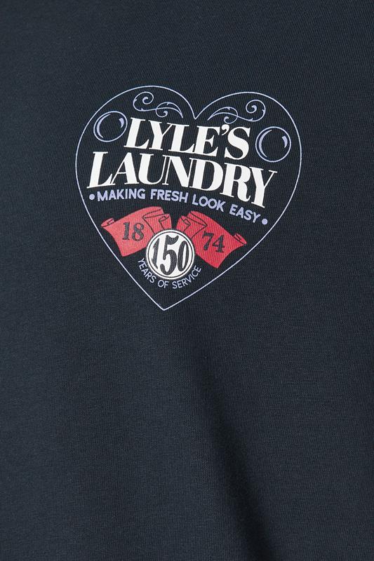 LYLE & SCOTT Big & Tall Navy Blue Laundry Graphic T-Shirt | BadRhino 5