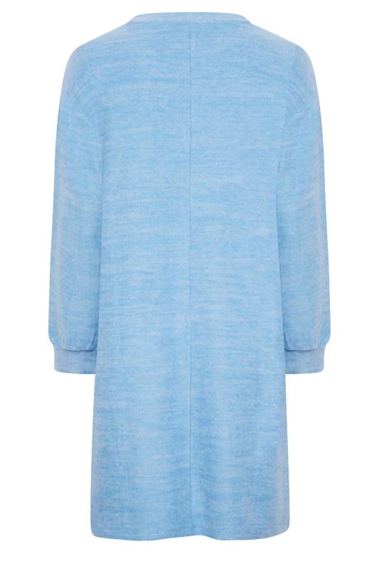 YOURS Plus Size Blue Marl Soft Touch Midi Dress | Yours Clothing 7