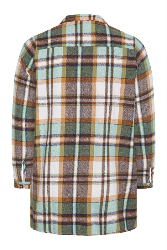 LIMITED COLLECTION Plus Size Green Checked Shacket | Yours Clothing  7
