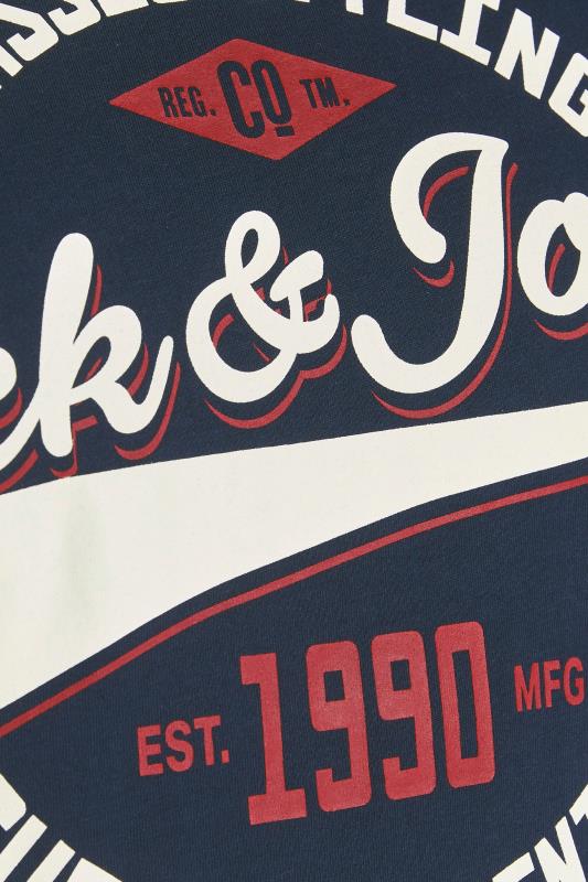 JACK & JONES Blue Logo Crew Neck T-Shirt_S.jpg