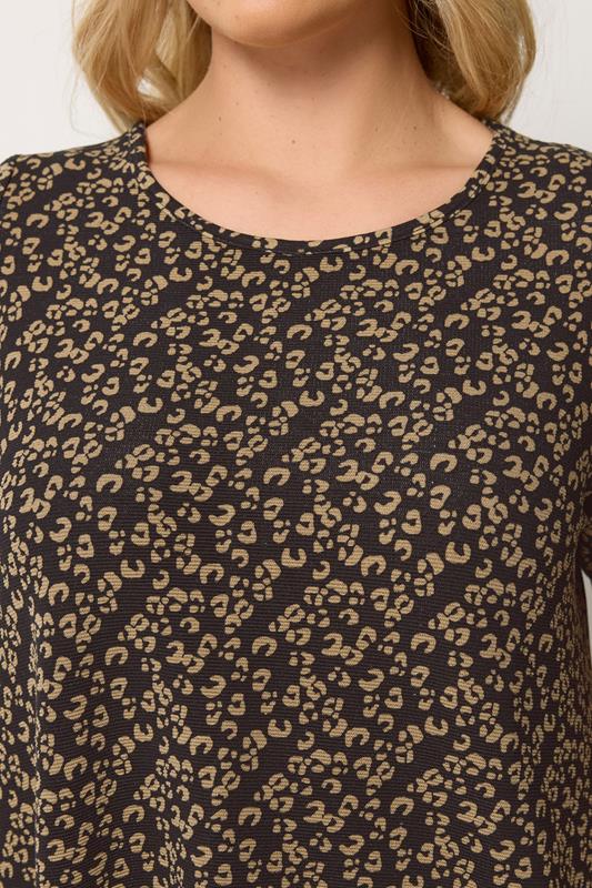 Yours Plus Size Black Leopard Print Swing T-Shirt | Yours Clothing 4