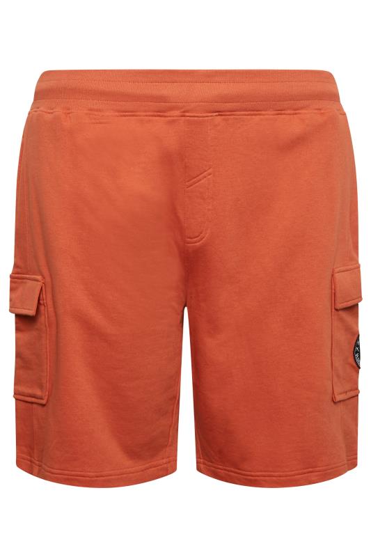 STUDIO A Big & Tall Orange Cargo Jogger Shorts | BadRhino 4