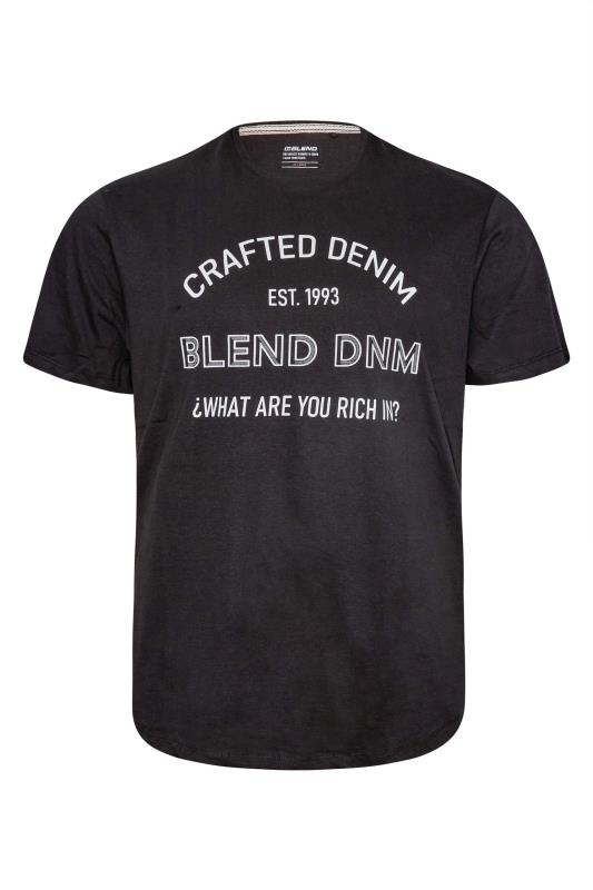 BLEND Big & Tall Black 'Crafted' Print T-Shirt_X.jpg