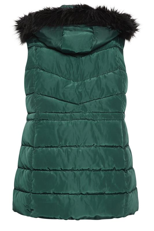 YOURS Plus Size Green Padded Gilet | Yours Clothing 7