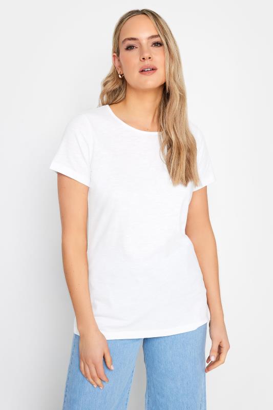 LTS Tall Womens White Cotton T-Shirt | Long Tall Sally 2