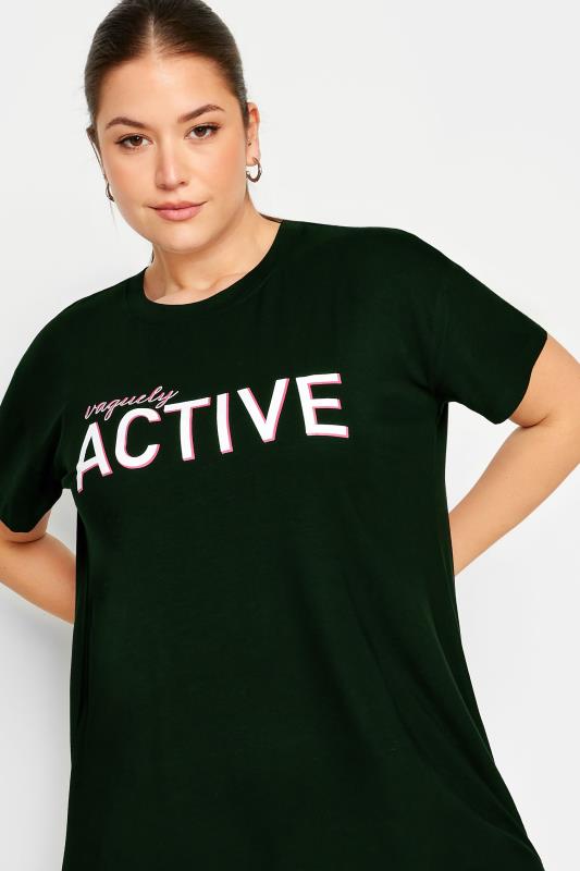 YOURS ACTIVE Plus Size Black 'Vaguely Active' Top | Yours Clothing 4