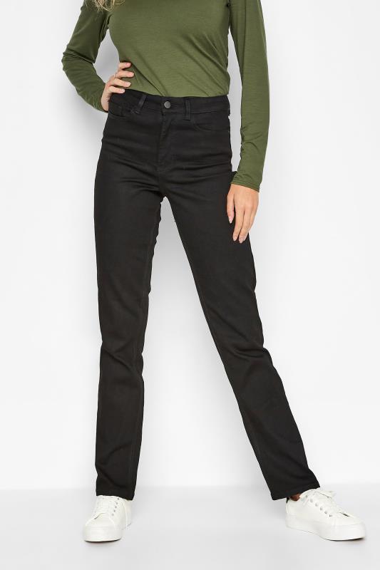 LTS MADE FOR GOOD Black Straight Leg Denim Jeans | Long Tall Sally 1