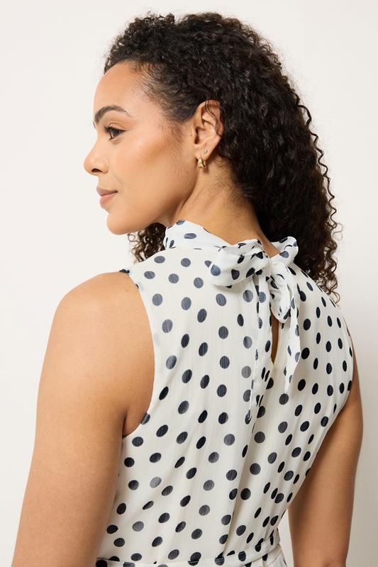 M&Co White Spot Print Tiered Chiffon Midi Dress | M&Co 5