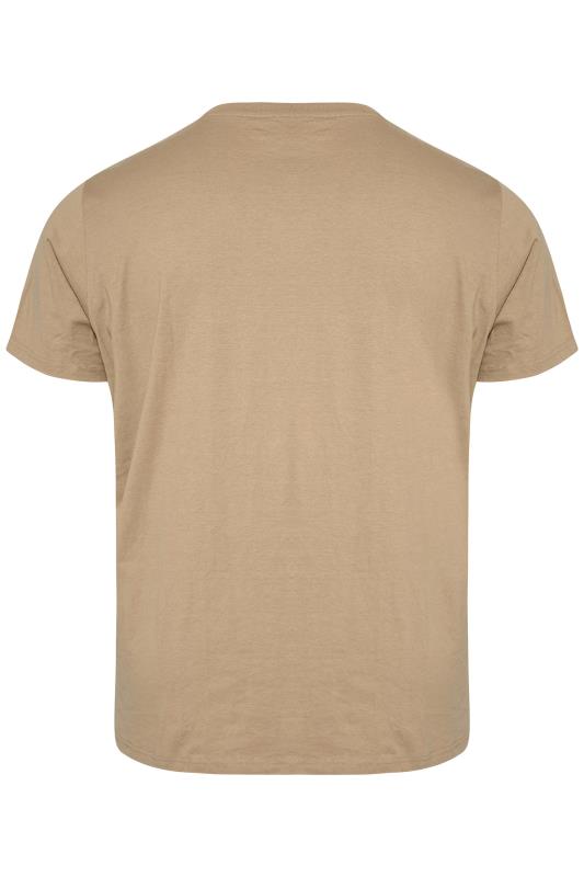 BadRhino Big & Tall Tan Brown Plain T-Shirt 4