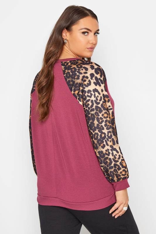 Pink Leopard Print Raglan Sleeve Sweatshirt_C.jpg