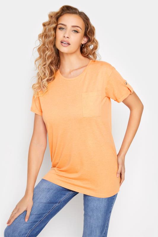 Tall Women's LTS Orange Pocket T-Shirt | Long Tall Sally 1
