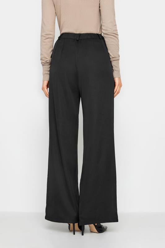 LTS Tall Womens Black Tailored Wide Leg Trousers | Long Tall Sally 4