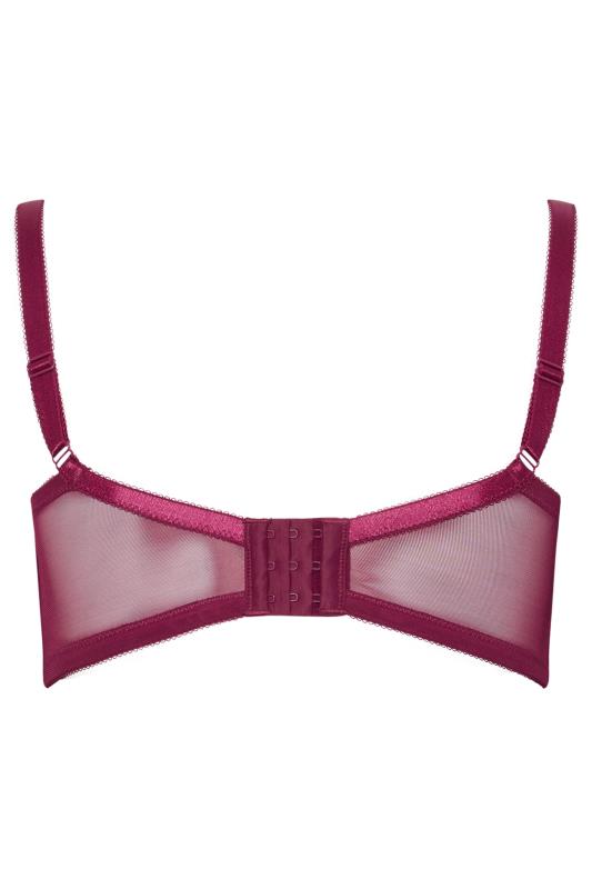 M&Co 2 PACK Black & Burgundy Red Cotton Lace Trim Bras | M&Co 9