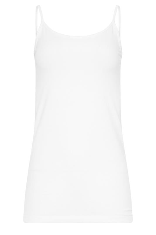LTS White Cotton Stretch Cami Top | Long Tall Sally 5