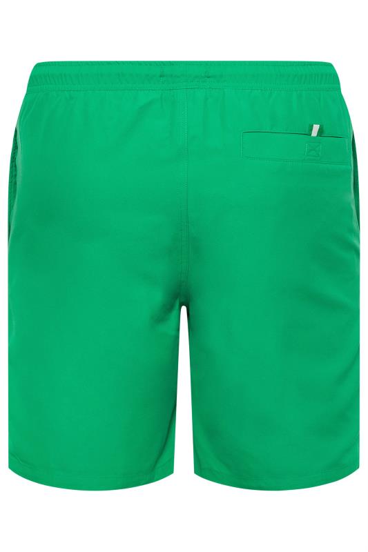 BadRhino Big & Tall Plain Green Swim Shorts | BadRhino 5