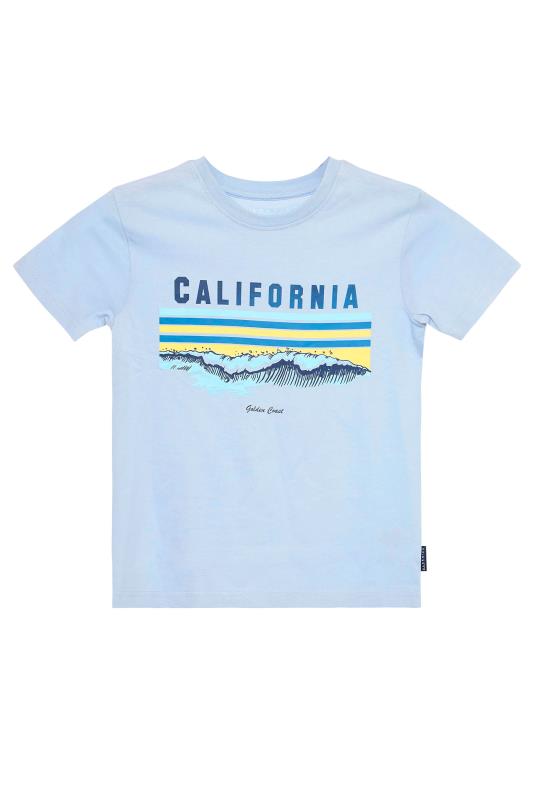 Men's  BadRhino Big & Tall Boys Blue Matching California Wave T-Shirt