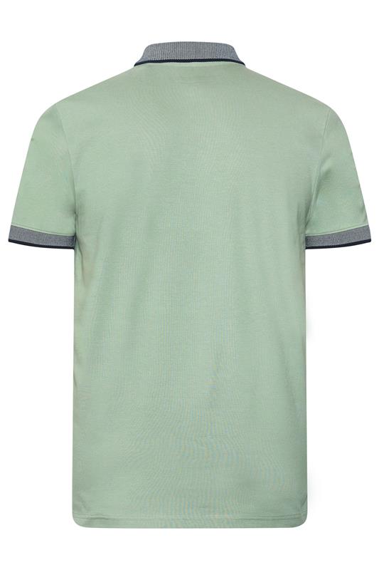 BadRhino Big & Tall Green Chambray Pocket Polo Shirt | BadRhino 7