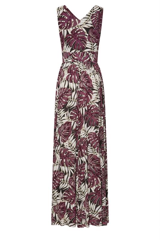 LTS Tall Purple Floral Side Slit Maxi Dress 6