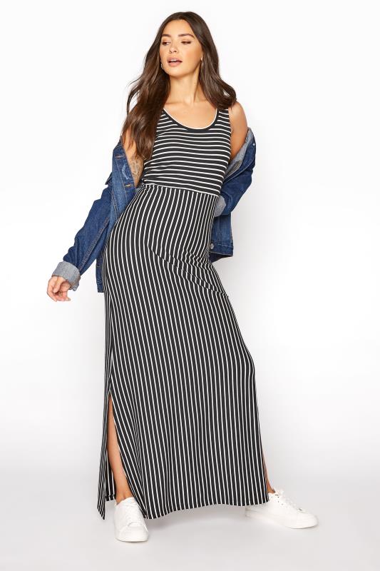 LTS Tall Black Stripe Maxi Dress 2
